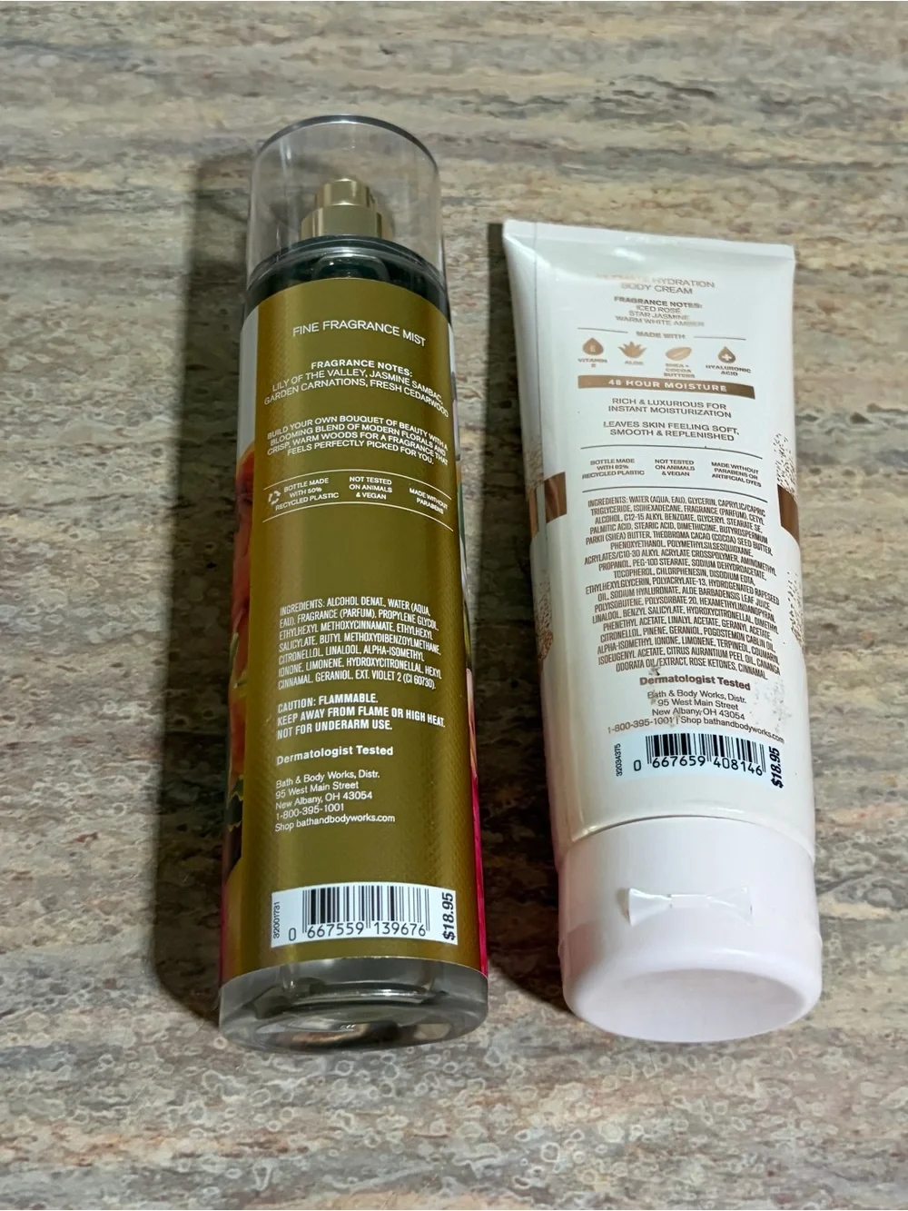 Bath & Body Works Brightest Bloom Fragrance Mist & Pure Wonder Body Cream Duo